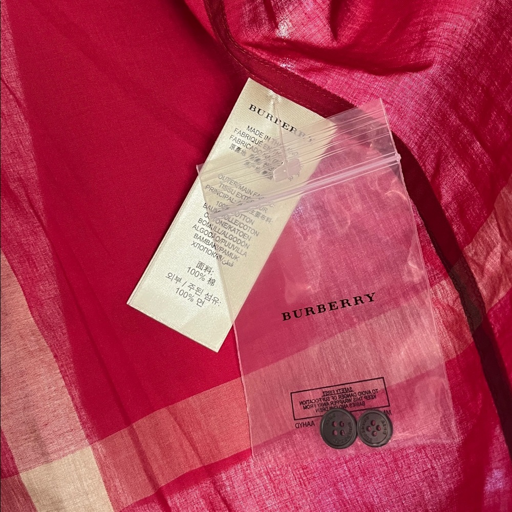 Burberry Red Plaid Nova Check Button-Down Shirt - Picture 3 of 8